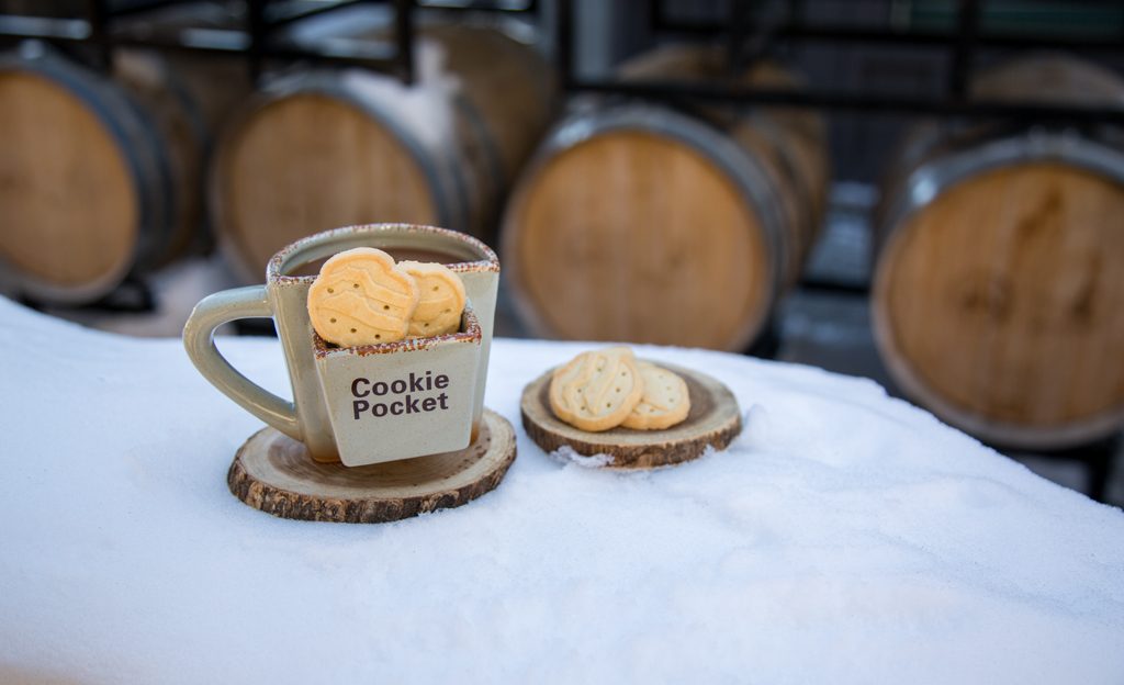 cocktail with cookies