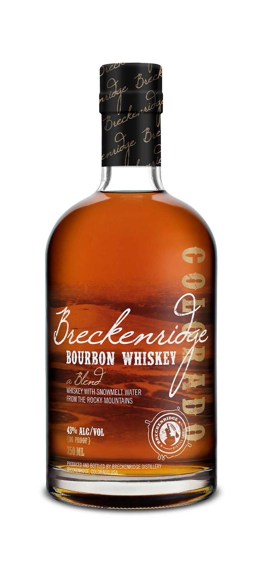 Breckenridge Bourbon Whiskey bottle 750 mL