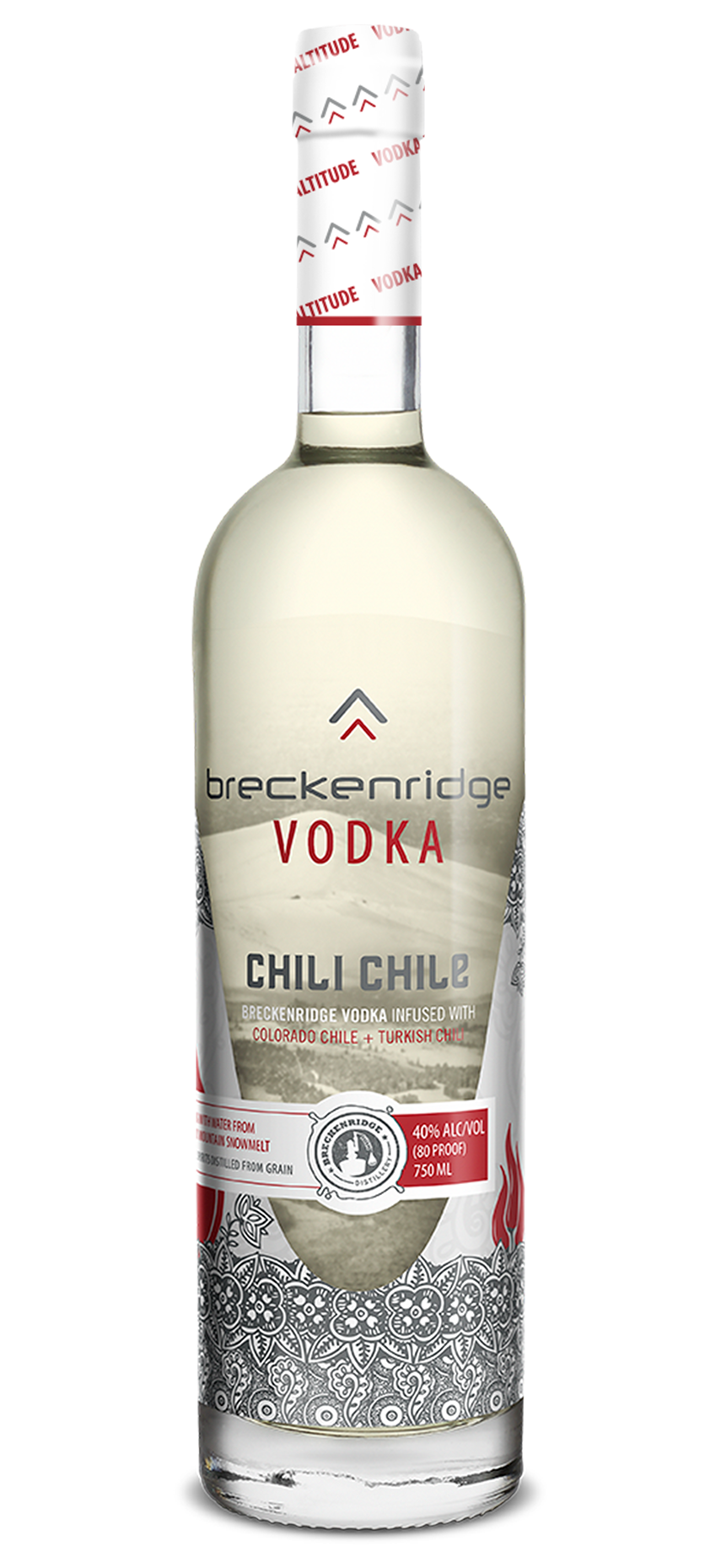 Breckenridge Chili Chile Vodka bottle 750 mL