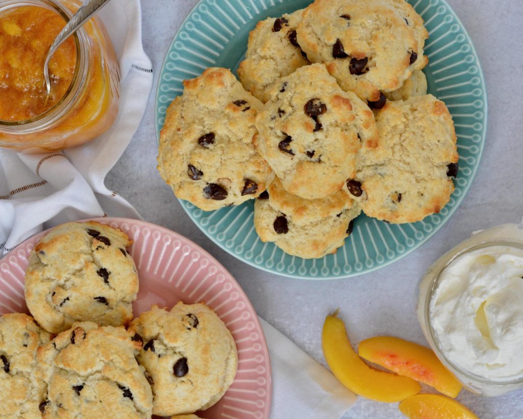 gin peaches and cream shortcakes